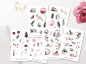 Preview: Wald und Mond Sticker Set